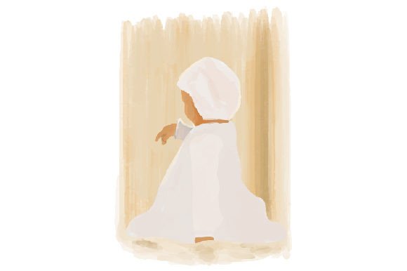 A Gentle Watercolor Design for Baptism Keepsakes