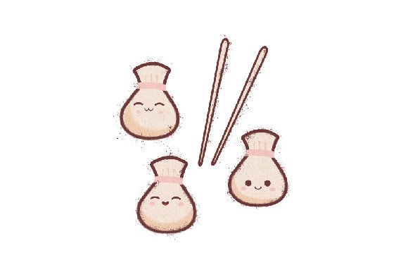 A Kawaii Dim Sum Watercolor Design for Your Next Project