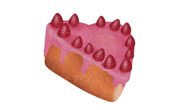 A Valentine's Cake Watercolor Design for Crafts and Seasonal Branding