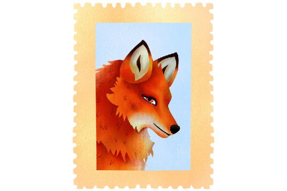 A Watercolor Fox Stamp for Fairy Tale Crafts