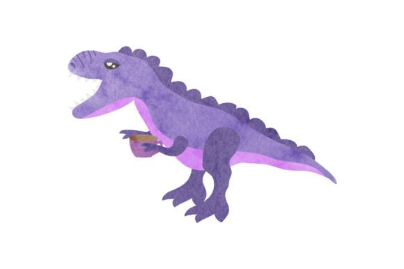 A Watercolor T-Rex Craft Asset for Unexpected Brand Charm