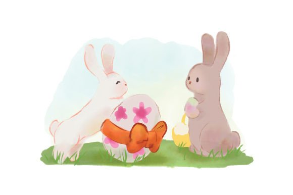 Beyond Clipart: A Designer's Review of Two Bunnies Gifting Eggs