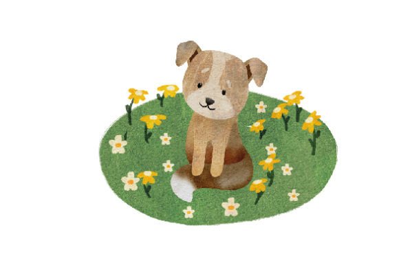 Crafting Spring Content with a Watercolor Dog Graphic