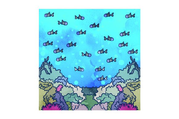 Crafts and Fairy Tales Kawaii School of Fish Design