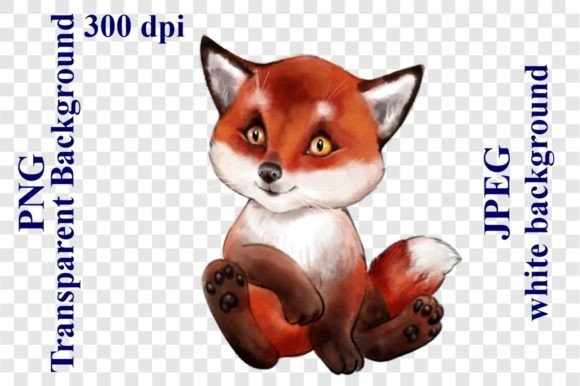 Cute Cartoon Fox Illustration for Products & Graphics