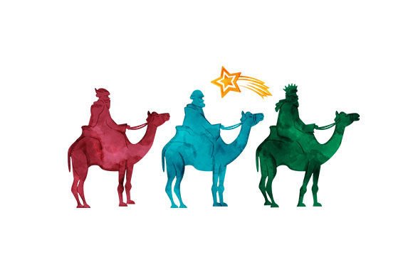 Watercolor Kings: A Classic Religious Design for Crafts