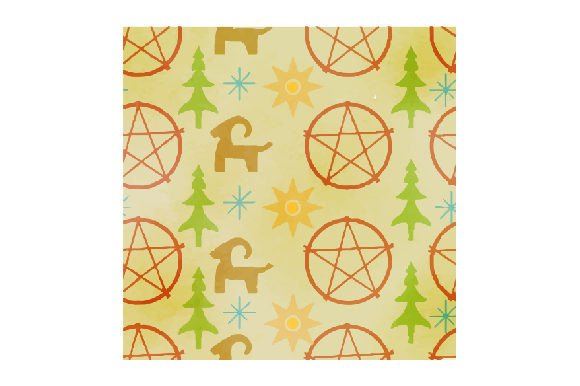 Yule Winter Pattern Crafts a Pagan Watercolor Mood